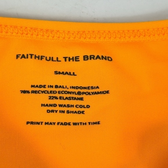 Faithfull The Brand Dylla Bikini Bottoms Women's US 4 Sun Orange Yellow NWT, - Picture 8 of 13